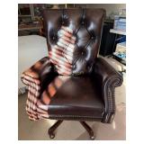Randall Allan Brown Leather Executive Arm Chair,