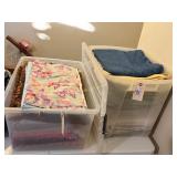2 Large Clear Totes Filled with Pattern Material