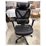 Black Breathable Mesh Office Chair with Lumbar