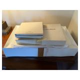 Boxes of Antique Hand-Stitched Linen Napkins,