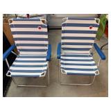 Mini Core Designs Blue/ White Beach Chairs, New