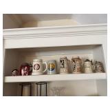 7 Beer Steins and a Ceramic Shot Glass
