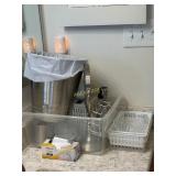 Bin of Night Light, Mirror Trash Can, Soap