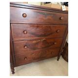 Mahogany Empire 4 Drawer Chest of Drawers.