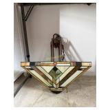 Tiffany Style Pyramid Shaped Ceiling Light