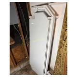 WHite Metal Framed Octagonal Table with Glass