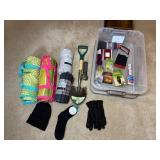 Silver/ Clear Tote with All Contents: Fleece