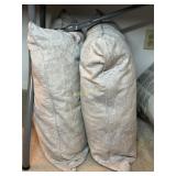 Pair of Grey Oversized Throw Pillows