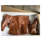 Michael Kors Ailee Flat Boots in a Walnut Color,