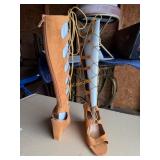 Leila Stone Jamaica Cognac, Size 10