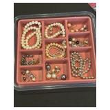 Miscellaneous Wearable Costume Jewelry in Tray