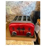 Red Cuisinart 4- Slice Toaster, Red Cooks Brand