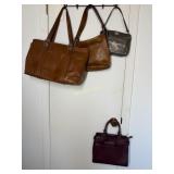 Vintage Coach Hamptons Brown Leather Tote Bag