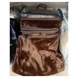 Queen Size Dark Brown Velvety Soft Throw Blanket,