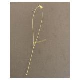 14K Yellow Gold Necklace, 16ï¿½ Long with 4ï¿½ Drop-