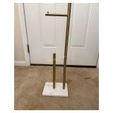 3- Tier White Wooden Organizer, Gold Accent