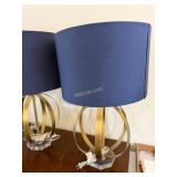 Pair of Vicenza Metal (Gold Color) Table Lamps