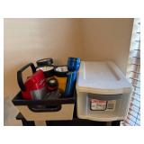 Fabric Basket with 7 Flashlights and a Hanging