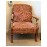 Red and Gold Armchair is a Henredon Empire Style