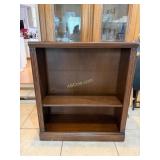 2 Shelf Wooden Bookshelf with Adjustable Shelf,