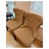 Set of 4 Pier 1 Hourglass Dining Chairs, Gold