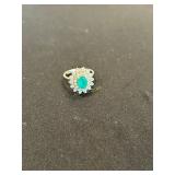 14K Yellow Gold Ring with Emerald Center Stone