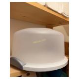 Plastic Cake Carry Tote, 4pc Round Food Storage