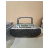 Clear Bin with Classical CDï¿½s, Sony CD/AM/FM