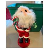 Green Tote ContainingNativity Scene Pillow, Santa