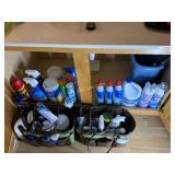 Cleaning Supplies, Brushes, Clorox Wipes, Raid,