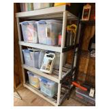 14 Tiered Plastic Garage Rack in a Light Grey