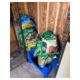 Bags of Potting Soil, Fertilizer, Gopher