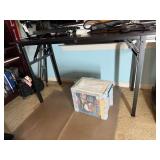Folding Legs Metal and Wood Desk,