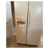 Beige Kenmore Refrigerator/Freezer Side by Side,