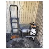 Black Metal/ Plastic Hand Truck that Converts