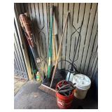 4 Tiki Torches, Bottle of Torch Fuel, Weed Block