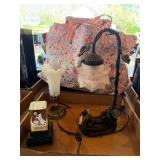 Large Floral Tote Bag with Shoulder Strap, 2 Neck