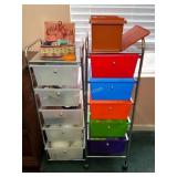 Chrome 5- Drawer Rolling Storage Cart with