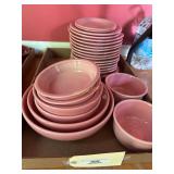 25pc Pink Fiestaware Dinnerware Set