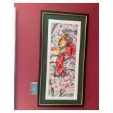Cardinals in Tree Artwork, Measures: 19ï¿½W x 39ï¿½H