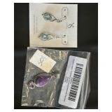 Blue Topaz and Sterling Earrings Plus Copper