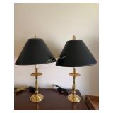 Vintage Chapman- Style Brass Candlestick Table