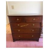 Mahogany Chest of Drawers with Brass Hardware