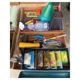 Plastic Tool Box with Various Fasteners, Hanger