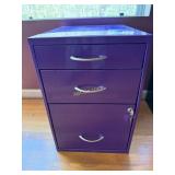 Purple 3- Drawer Metal Filing Cabinet, Techko
