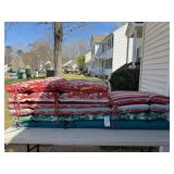 1 Green Long Patio Cushion, 1 Green Floral Long