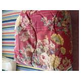 Queen Burgundy/ Gold Floral Comforter, Pair of