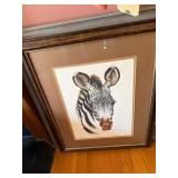 Zebra Artwork, Measures: 18ï¿½ x 23ï¿½, Cougar Cub