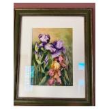 Floral Watercolor Framed Artwork, Measures: 20ï¿½W