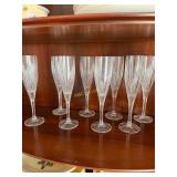 Gorham 8pc Crystal Champagne Flutes, 9ï¿½ Tall